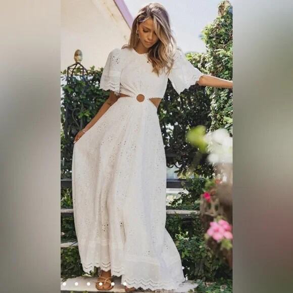 Petal & Pup White Maxi Dress - Picture 2 of 5